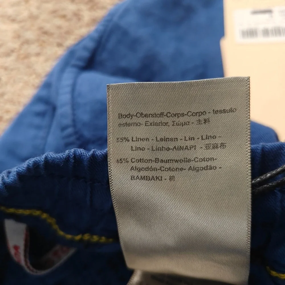 NWT Scotch & Soda Fave Men Blue Linen Cotton Garment Dye Chino Pants